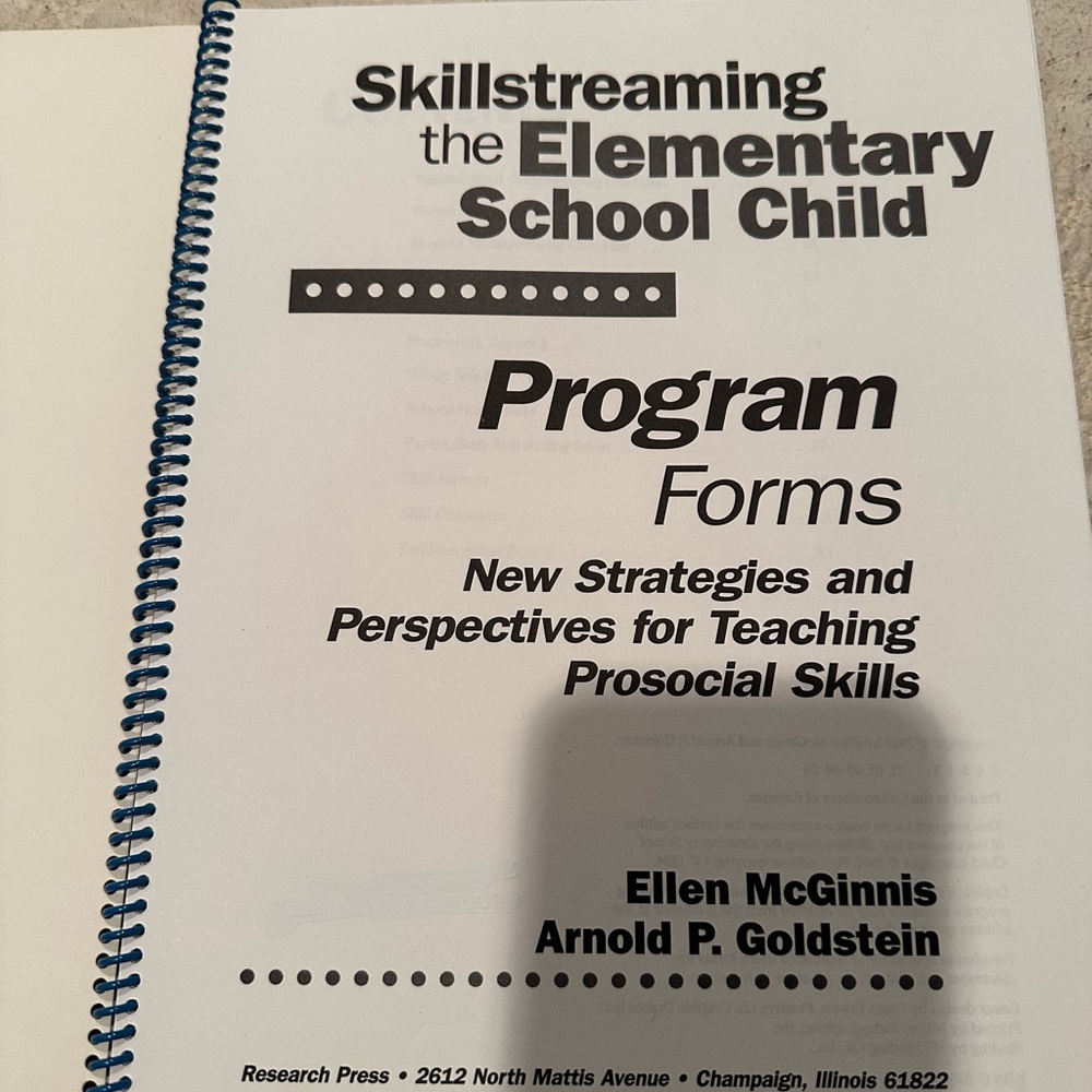 Skillstreaming the Elementary school child- program forms- new strategies! - Picture 2 of 11